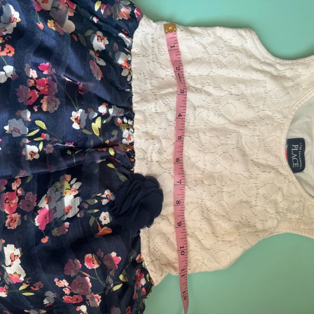 The‎ Children's Place Floral Dress - Lace Top and Bow